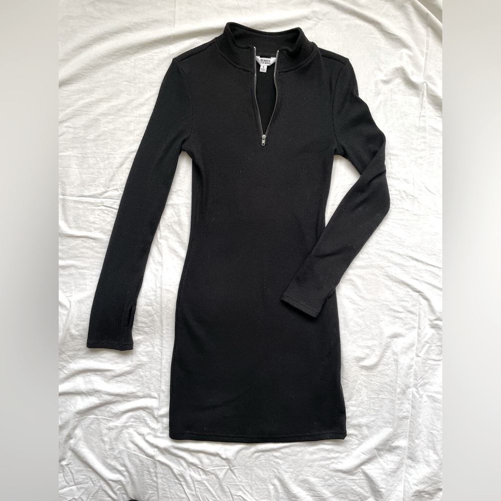 BB Dakota by Steve Madden Bodycon Mini Sweater Dress with Zip detail SZ S